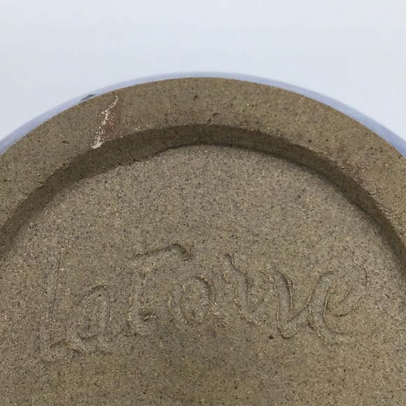 Pottery Art Studio Blue Drip Glaze Vase - Picture 5 of 5